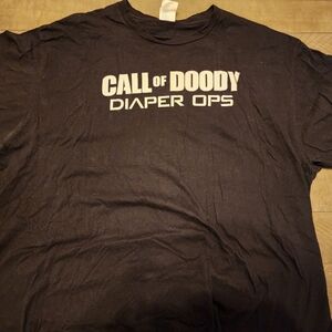 Port and Company Black Tee - Call of Doody Diaper Ops